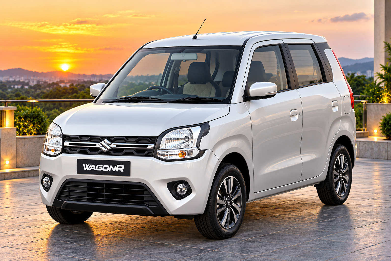 Maruti Suzuki WagonR in Superior White - 4+1 Seater Hatchback